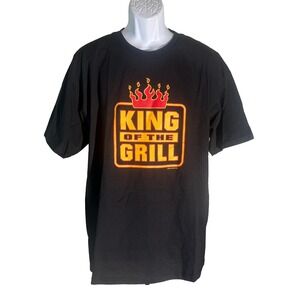KING OF THE GRILL Short Sleeve Pull-Over T-Shirt Black XL